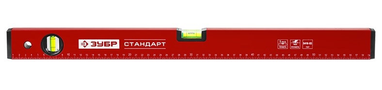 Коробчатый уровень (2 противоударные ампулы, 40 см) Зубр "СТАНДАРТ" 34588-040