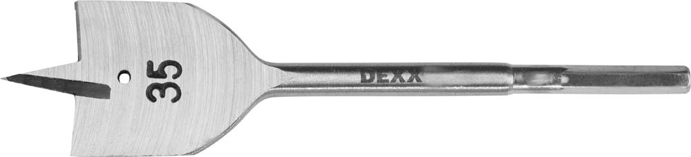 DEXX 35x152мм, сверло перовое по дереву, шестигранный хвостовик