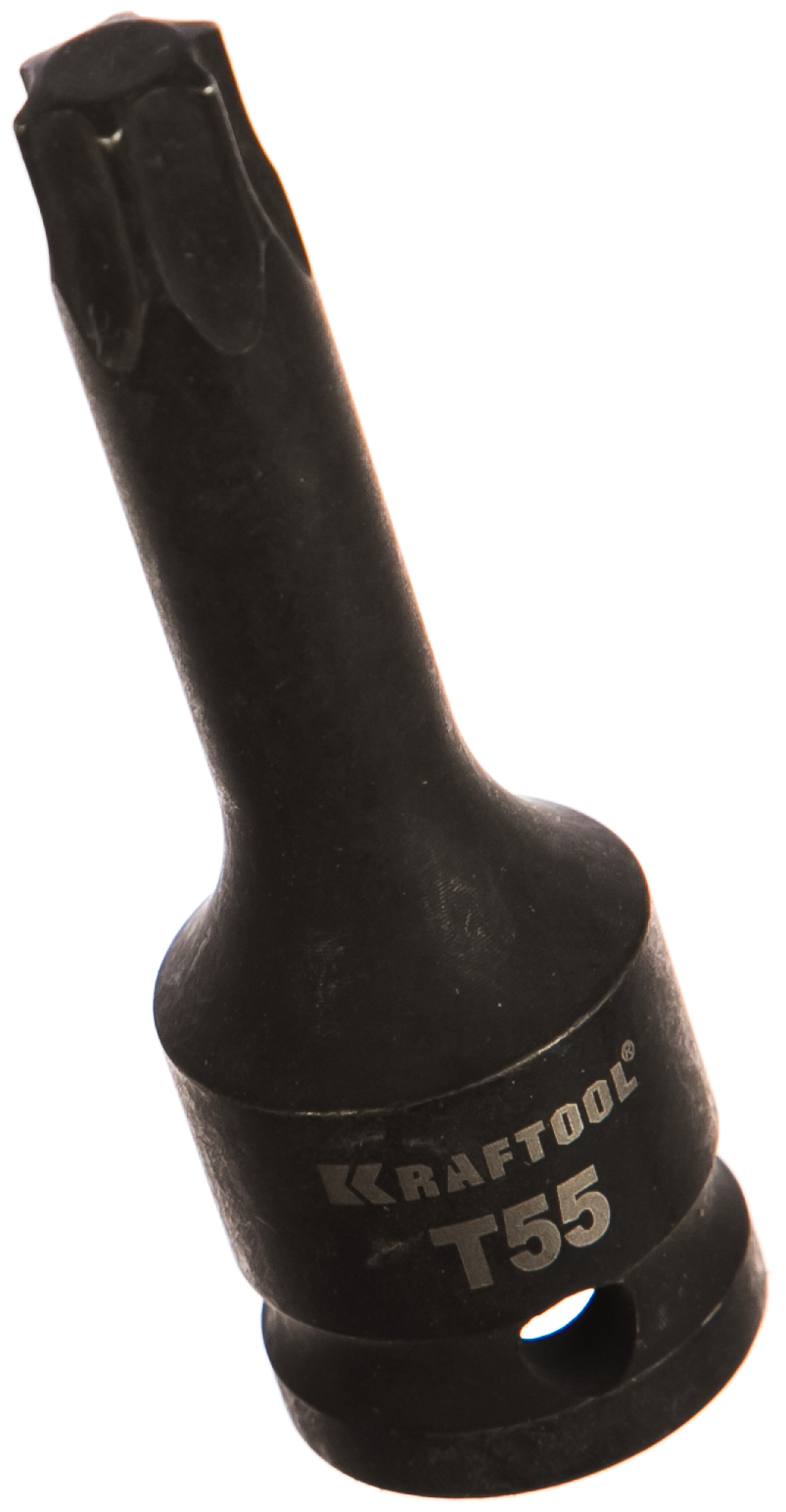 Торцовая головка "INDUSTRIE QUALITAT" ударная, 1/2", TORX, Cr-Mo, фосфатированная, T55 Kraftool 27952-55_z01