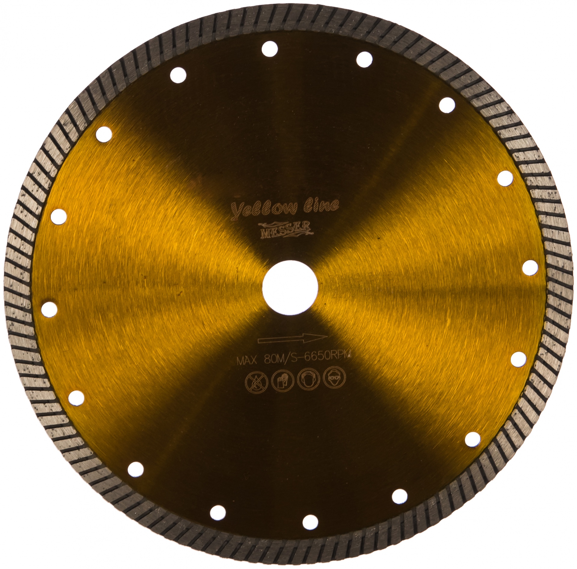 Диск алмазный турбо YL по бетону 230D-2.5T-10W-22.2 MESSER 01-36-230