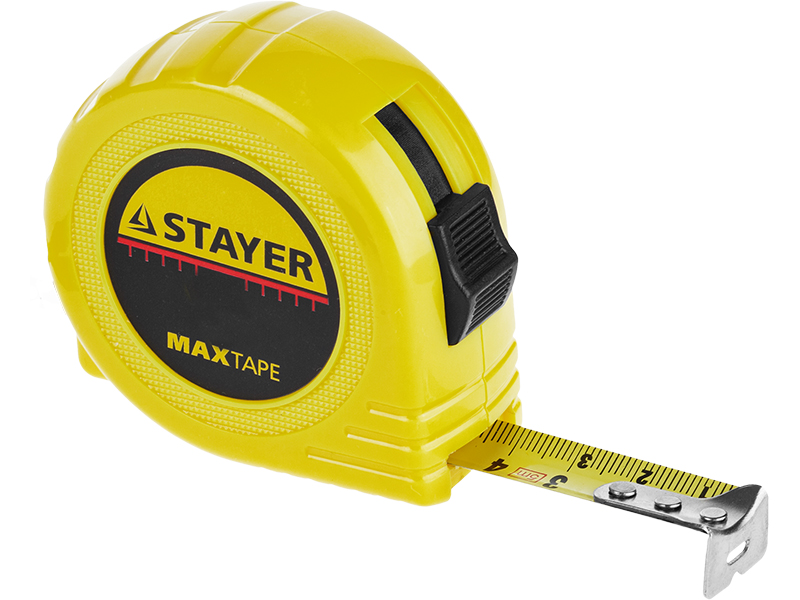 STAYER Standard 10м / 25мм рулетка в ударопрочном корпусе из ABS