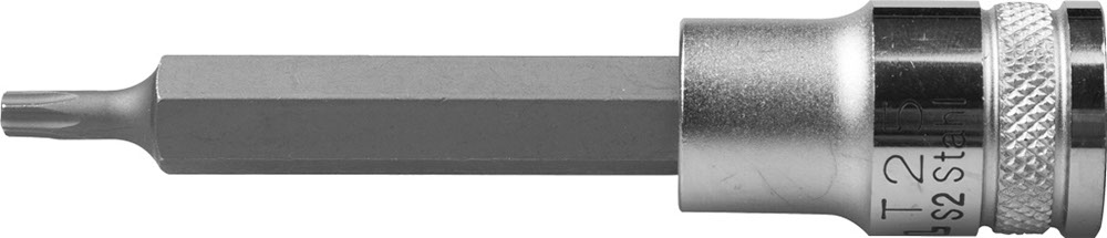 Торцовая бита-головка "INDUSTRIE QUALITAT", сатинированная, удлиненная (TORX, 1/2", Т25) Kraftool 27906-25_z01