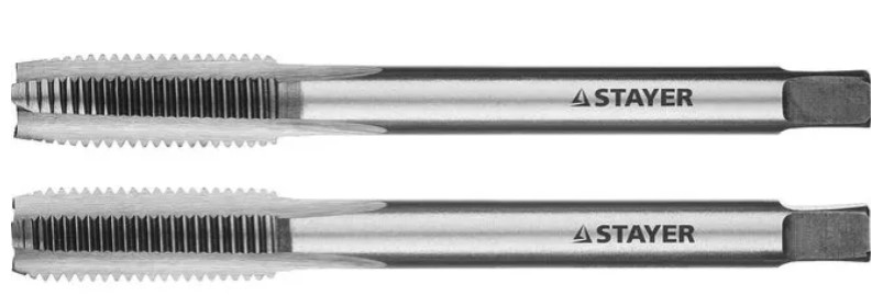 STAYER M8х1.0, комплект метчиков, 2 шт