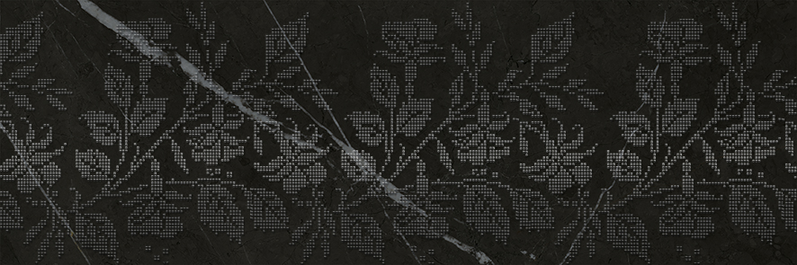  Geneva black Декор 01 25х75