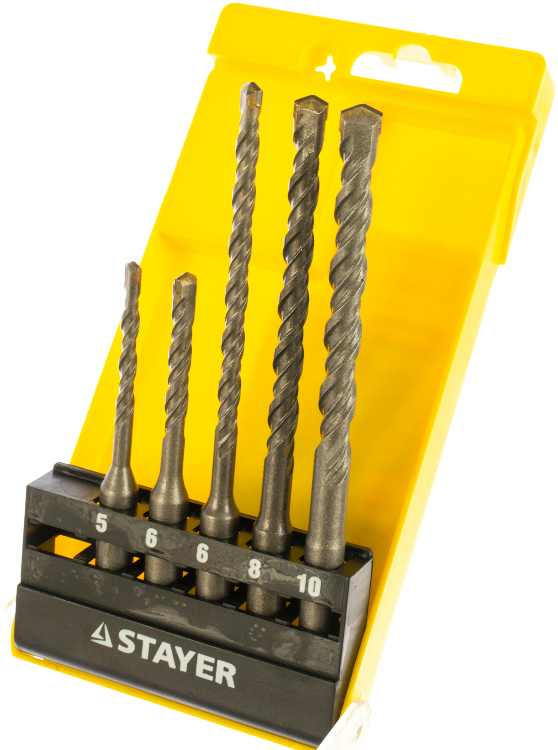STAYER Набор буров SDS-plus 5 шт: 5 x 110, 6 x 110, 6 x 160, 8 x 160, 10 x 160 мм, Professional