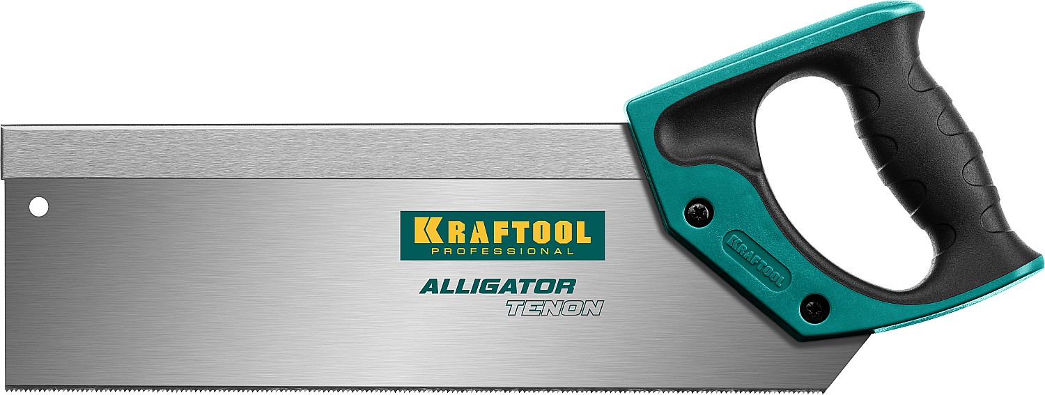 Ножовка с обушком для стусла (пила) KRAFTOOL "Alligator TENON 15", 14 /15 TPI, 300 мм, специальный зуб