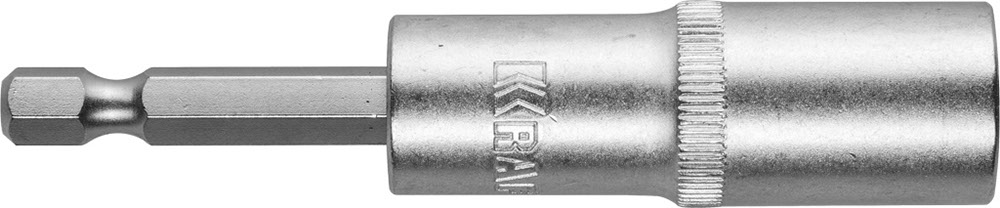 Бита KRAFTOOL с торцовой головкой, удлиненная, Cr-V, хвостовик E 1/4", 12мм