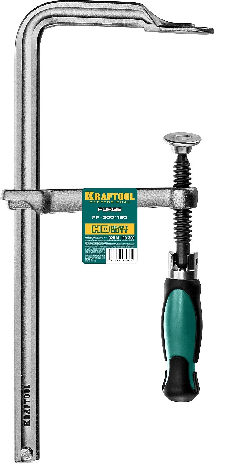 FORGE FF-300/120 струбцина тип F 300/120 мм, 550 кгс, KRAFTOOL