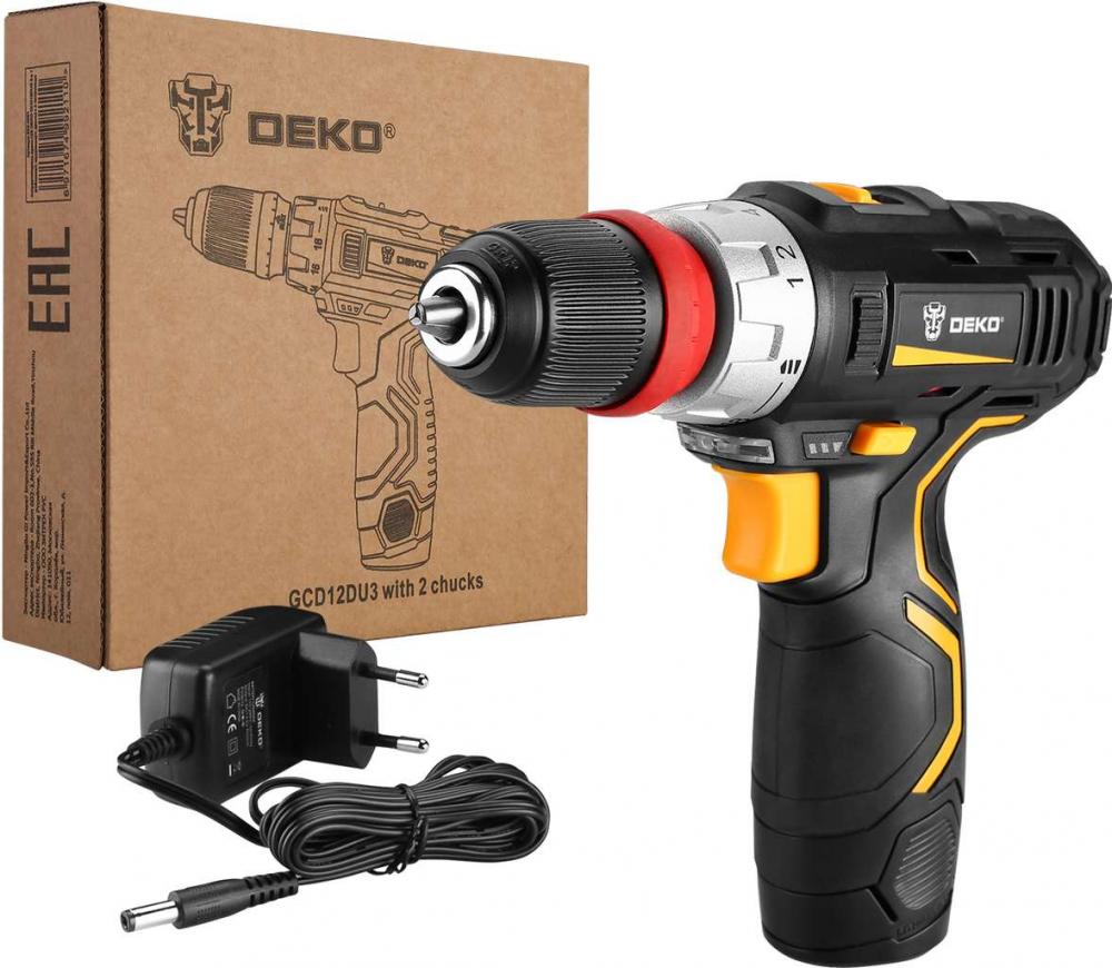 Аккумуляторная дрель DEKO GCD12DU3 063-4081