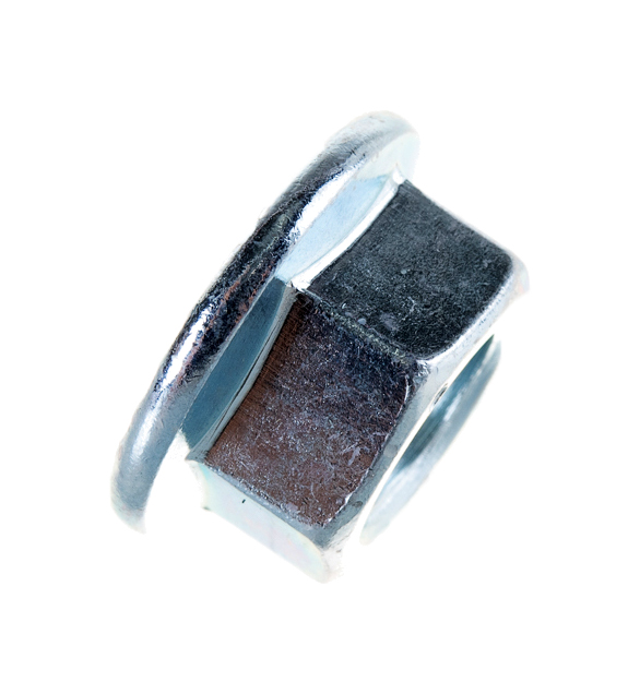 Гайка DIN 6923 с фланцем, M10, 4 шт, кл. пр. 6, оцинкованная, ЗУБР