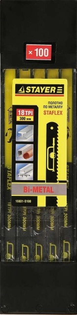 Биметаллическое полотно STAYER Flex Professional по металлу 18TPI 300 мм 2 шт. 15931-S2