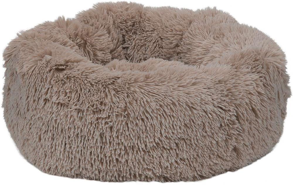 Мягкая плюшевая лежанка для кошек и собак DEKO DKPG05, 500мм, бежевая 041-0028