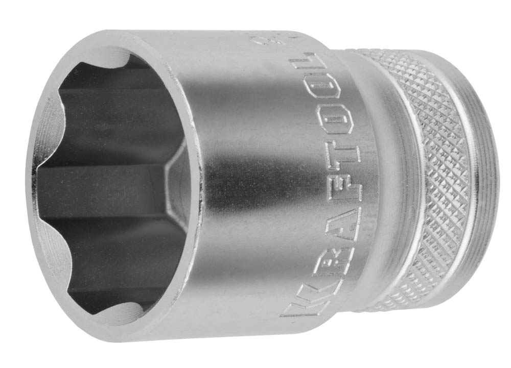 Торцовая головка "INDUSTRIE QUALITAT" хромосатинированная (SUPER-LOCK, 1/2", 22 мм) Kraftool 27801-22_z01