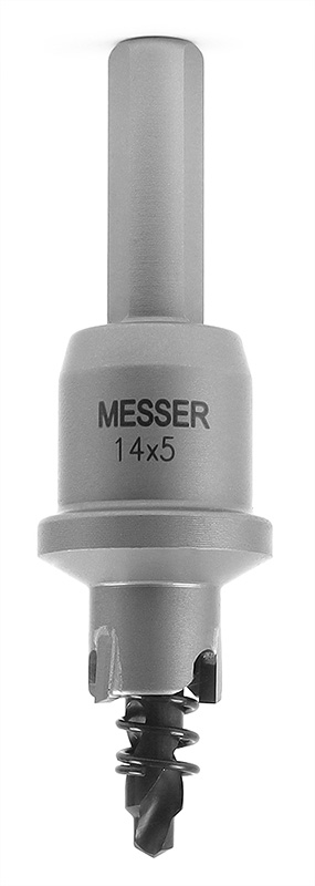 Коронка ТСТ с центрирующим сверлом и толкающей пружиной (14х5 мм) MESSER 20-05-014