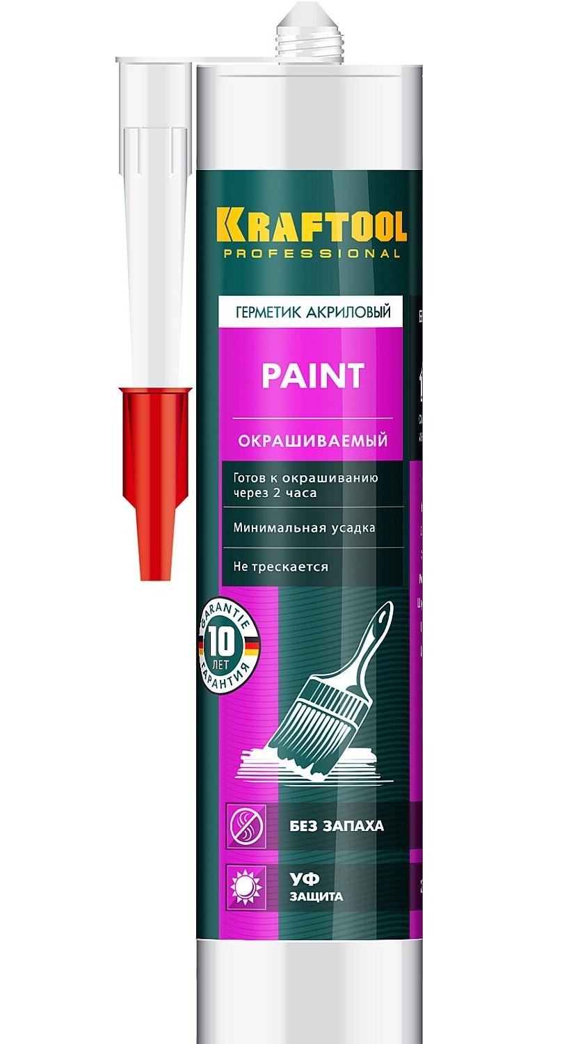 Универсальный акриловый герметик KRAFTOOL Paint 300 мл белый
