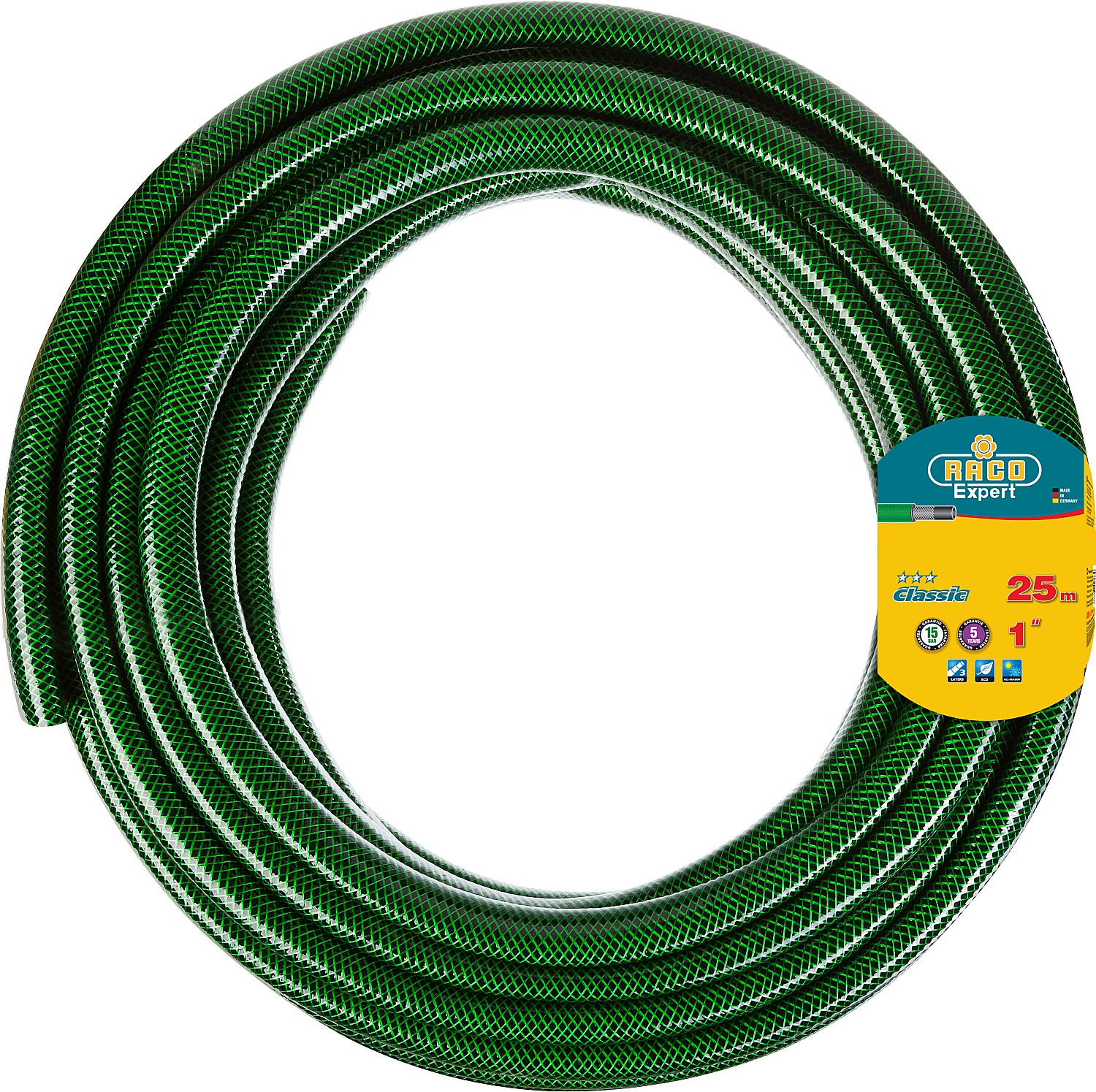 Поливочный шланг RACO CLASSIC 1" 25 м 15 атм трёхслойный армированный