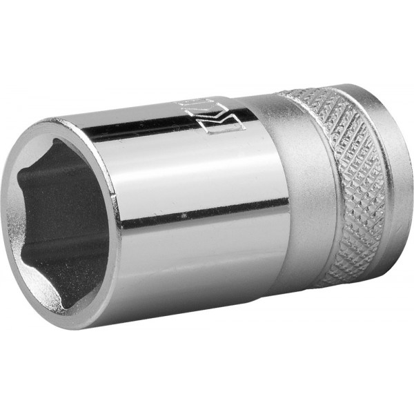 Торцовая головка KRAFTOOL "INDUSTRIE QUALITAT", Cr-V, FLANK, хромосатинированная, 1/2", 14 мм