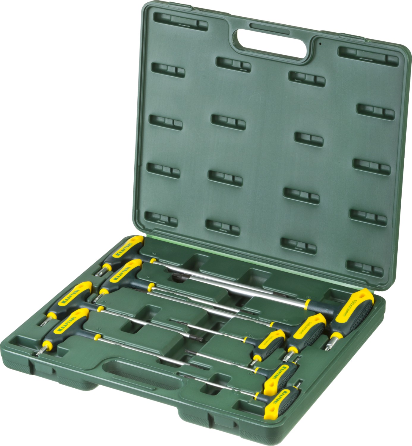 Т-образные имбусовые ключи TORX Hole 10-50, 9шт в боксе Kraftool INDUSTRIE 27455-H9