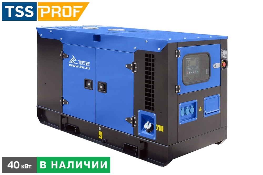 Дизельный генератор ТСС АД-40С-Т400-1РКМ7 в шумозащитном кожухе