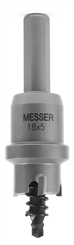 Коронка ТСТ с центрирующим сверлом и толкающей пружиной (18х5 мм) MESSER 20-05-018