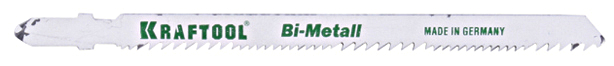Полотна KRAFTOOL, T345XF, для эл/лобзика, Bi-Metall,универ.: по нерж.стали, дереву с гвоздями, EU-хвост., шаг 1,8-2,5мм, 110мм, 2шт
