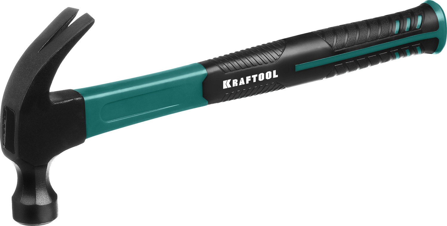 KRAFTOOL Fiberglass 560 г молоток-гвоздодёр столярный c фиберглассовой рукояткой