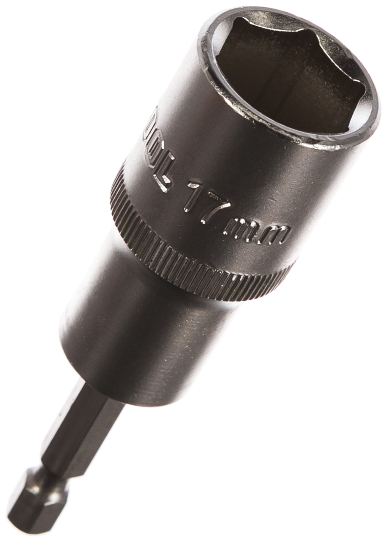 Бита KRAFTOOL с торцовой головкой, удлиненная, Cr-V, хвостовик E 1/4", 17мм