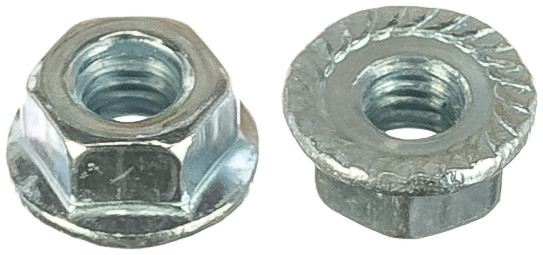 Гайка DIN 6923 с фланцем, M4, 5 кг, кл. пр. 6, оцинкованная, ЗУБР