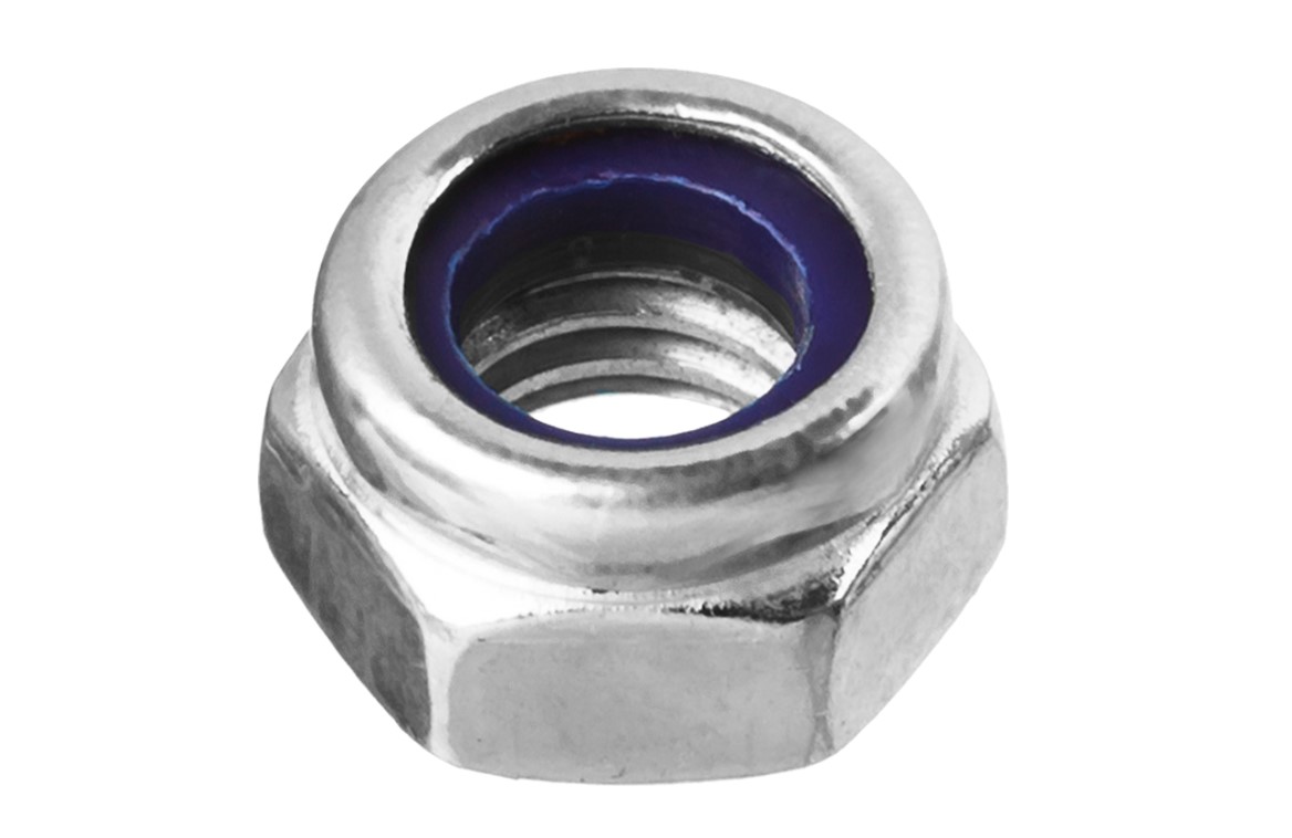 Гайка DIN 985 с нейлоновым кольцом, M8, 5 кг, кл. пр. 6, оцинкованная, ЗУБР
