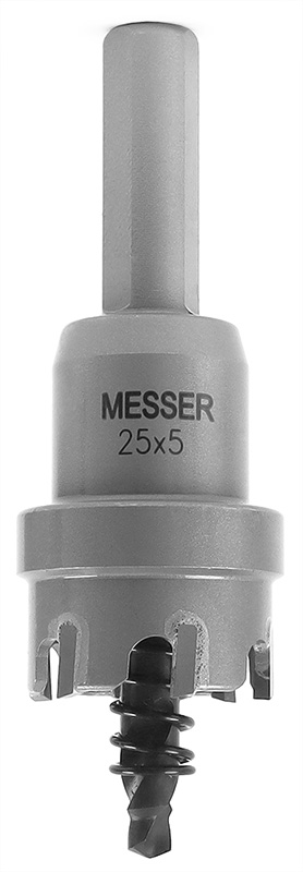 Коронка ТСТ с центрирующим сверлом и толкающей пружиной (25х5 мм) MESSER 20-05-025