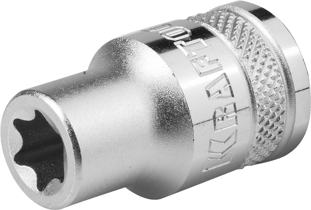 Торцовая головка KRAFTOOL "INDUSTRIE QUALITAT", Cr-V, внешний TORX, хромосатинированная, 1/2", Е 14