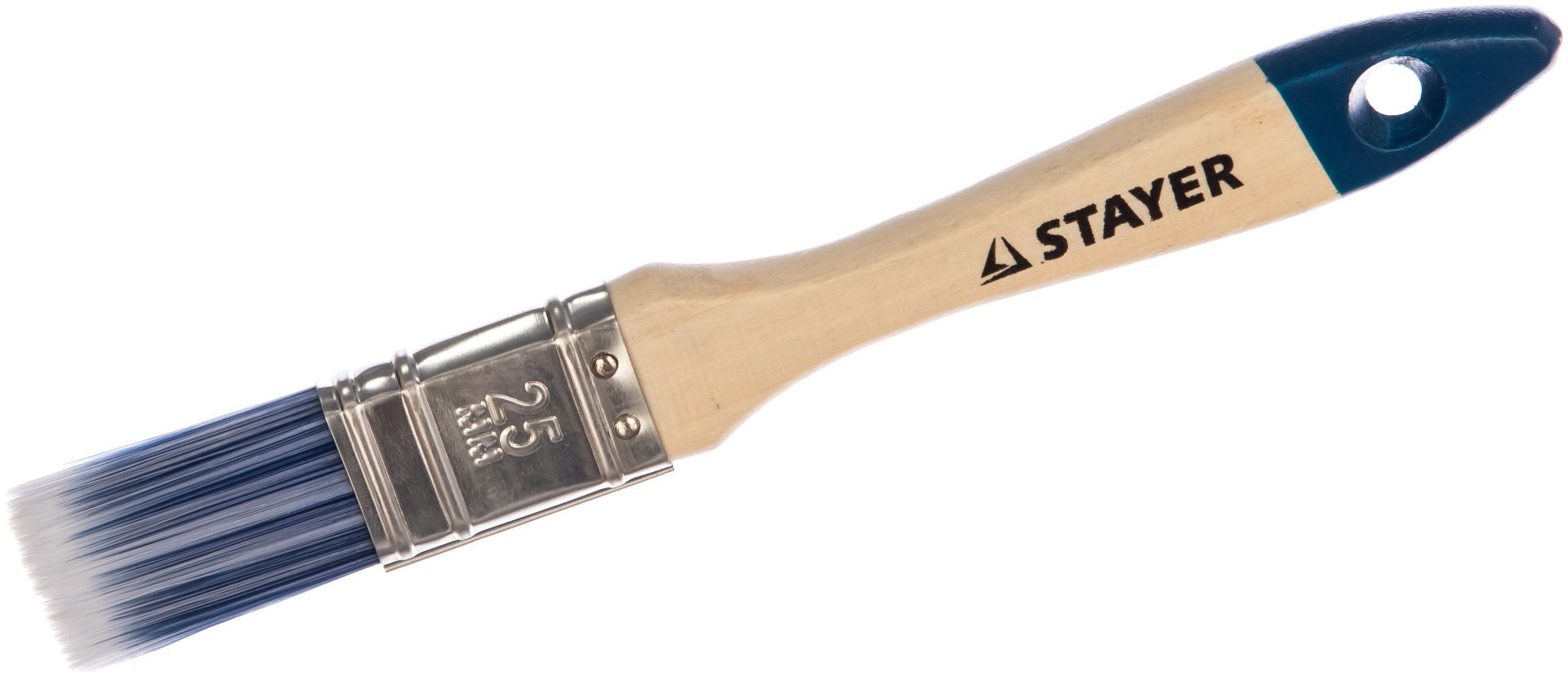 Кисть плоская STAYER "AQUA-STANDARD", искусственная щетина, деревянная ручка, 25мм