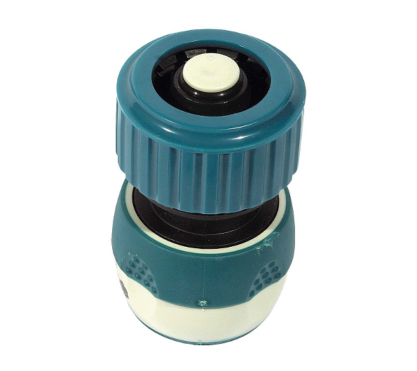 RACO COMFORT-PLUS 3/4", с автостопом, соединитель быстросъёмный для шланга, из ABS-пластика с TPR