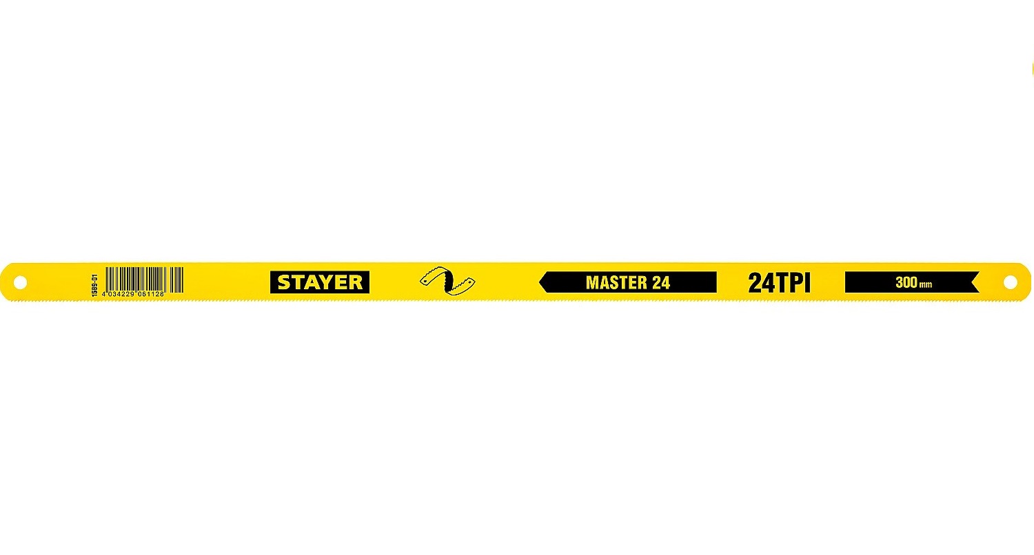 Полотно по металлу STAYER 24 TPI, универсальный рез, 300 мм, 1 шт, коробка 50 шт, MASTER-24