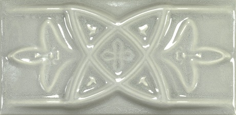 Плитка Antique Crackle Cenefa Relieve Greengreycrack Бордюр 75х150 мм/12шт
