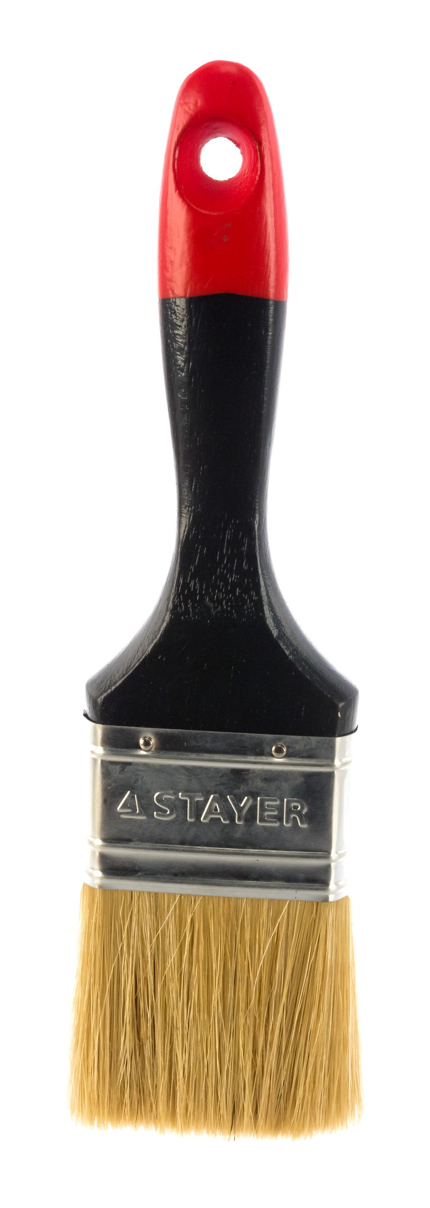 Кисть плоская STAYER "UNIVERSAL-PROFI", светлая натуральная щетина, деревянная ручка, 63мм
