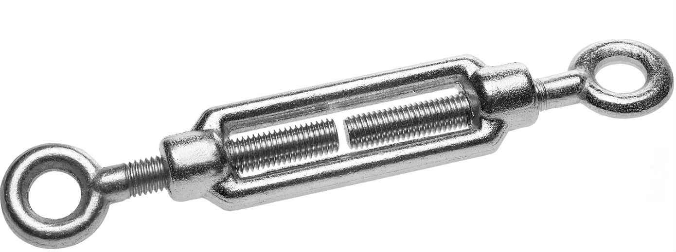 Талреп DIN 1480, кольцо-кольцо, М8, 1 шт, кованая натяжная муфта, оцинкованный, ЗУБР Профессионал