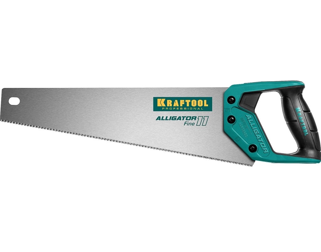 Ножовка для точного реза "Alligator Fine 11", 400 мм, 11 TPI 3D зуб, KRAFTOOL
