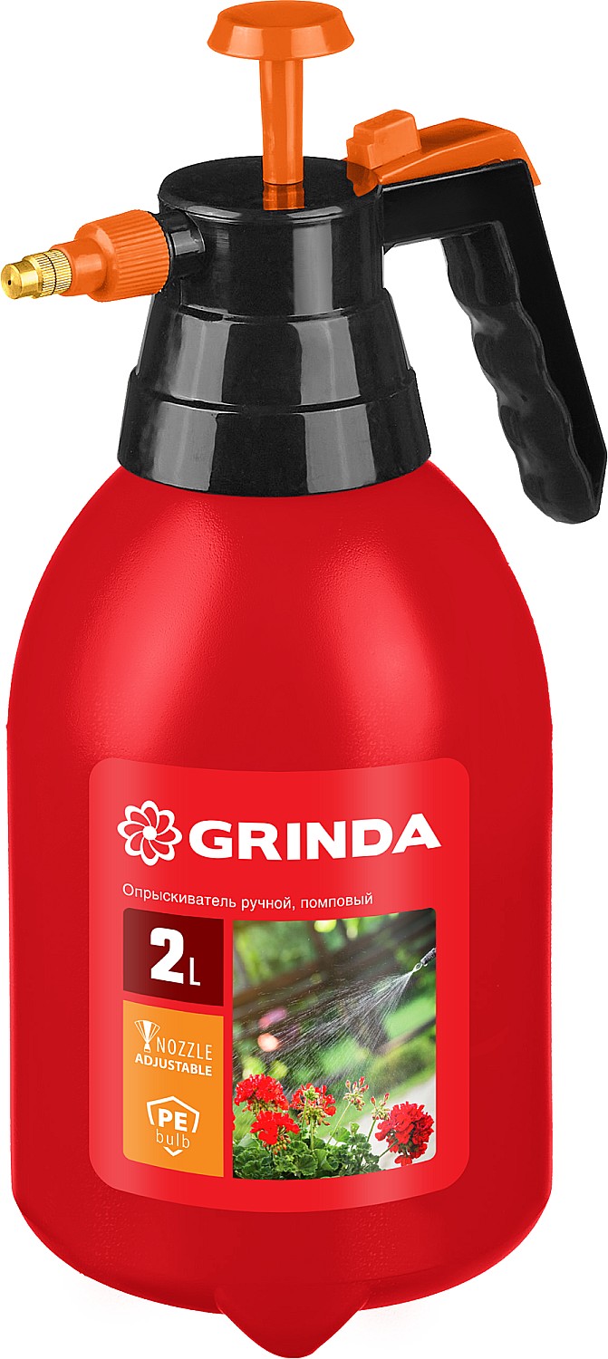 GRINDA PS-2 опрыскиватель 2 л, ручной, помповый, колба из полиэтилена