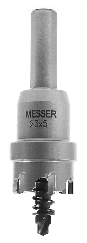 Коронка ТСТ с центрирующим сверлом и толкающей пружиной (23х5 мм) MESSER 20-05-023