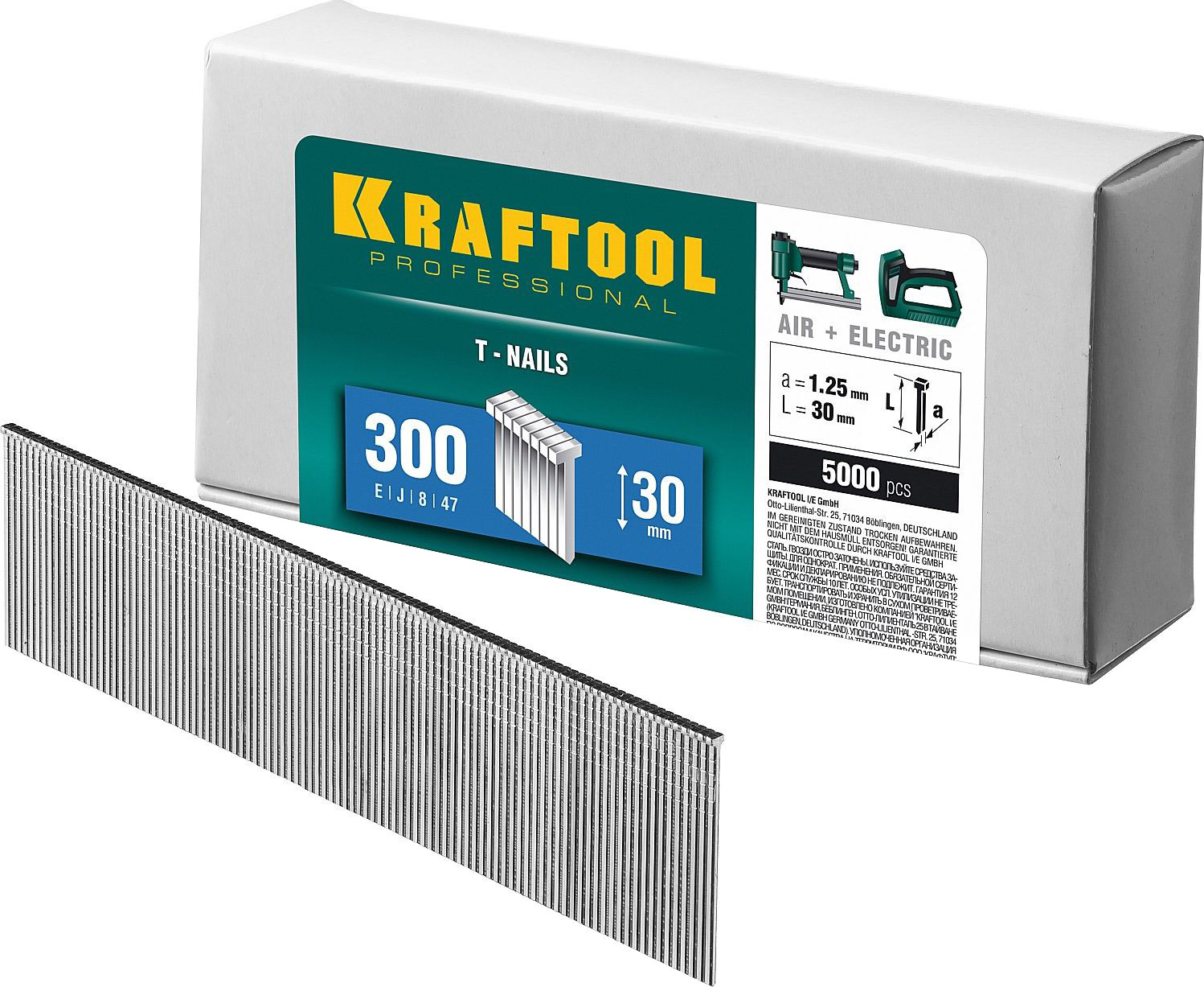 KRAFTOOL 30  мм гвозди  для нейлера тип 300, 5000 шт