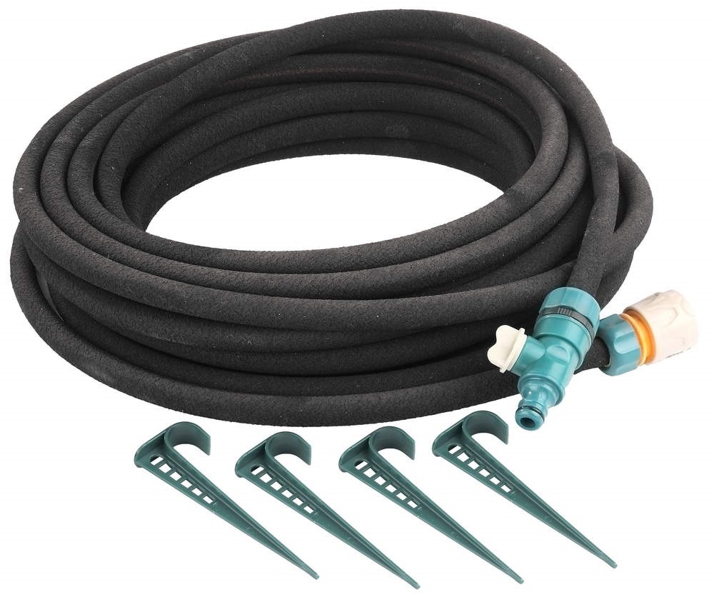 RACO 1/2"x7,5м, шланг сочащийся в комплекте с клапаном, колышками и соединителем c автостопом