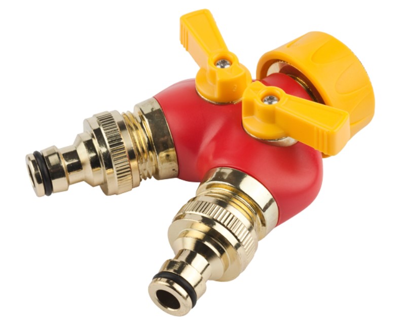 GRINDA PROLine BS, 3/4"-1", распределитель поливочный, с внутренней резьбой, двухканальный, из латуни