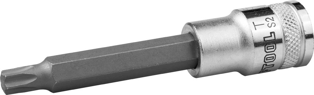 Торцовая бита-головка "INDUSTRIE QUALITAT", сатинированная, удлиненная (TORX, 1/2", Т50) Kraftool 27906-50_z01