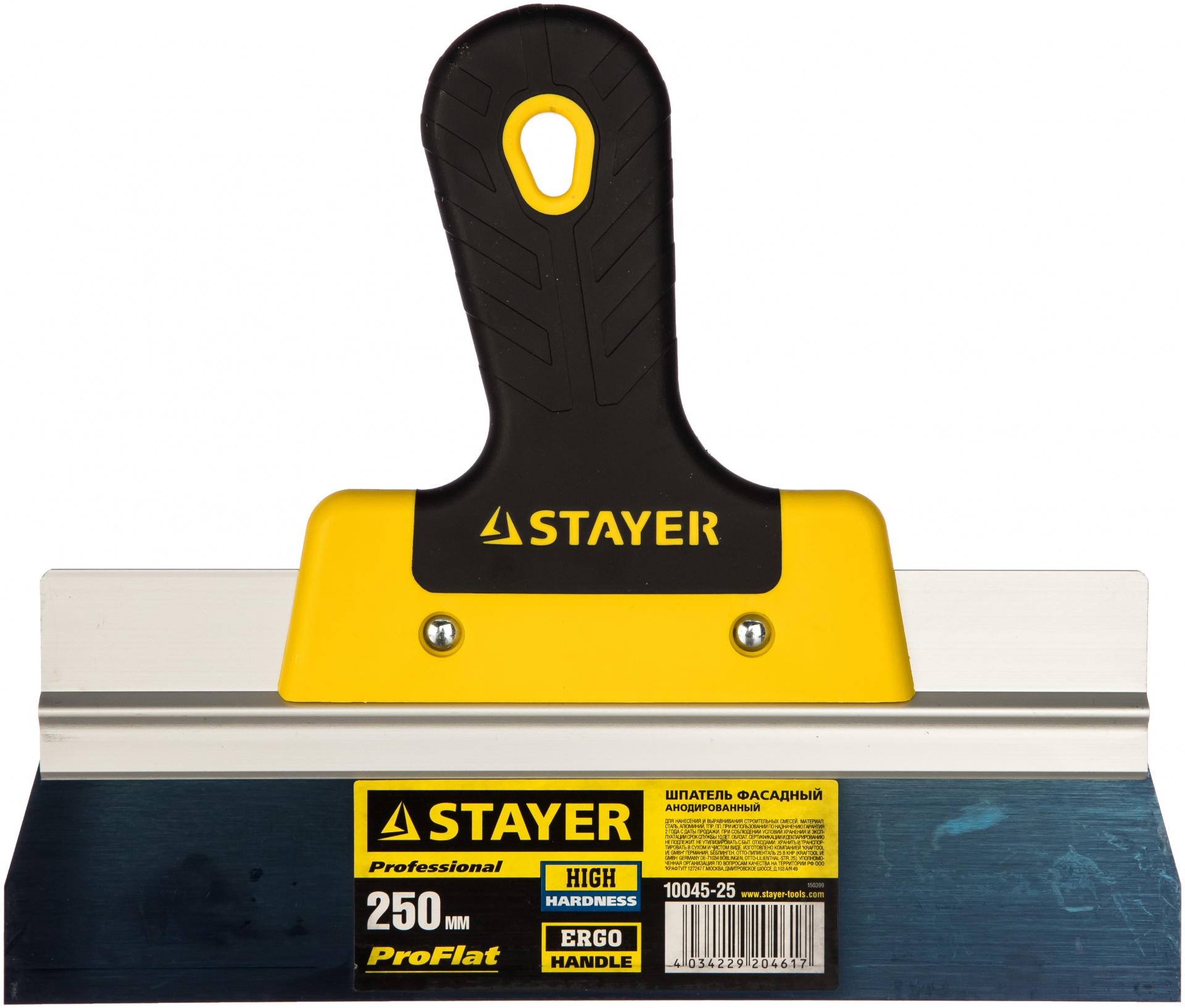 ProFlat фасадный шпатель анодированный 250 мм, 2к ручка, STAYER