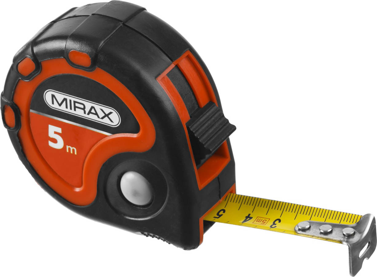 Рулетка MIRAX RX-3 5м / 25мм в двухкомпонентном пластиковом корпусе 34013-05-25