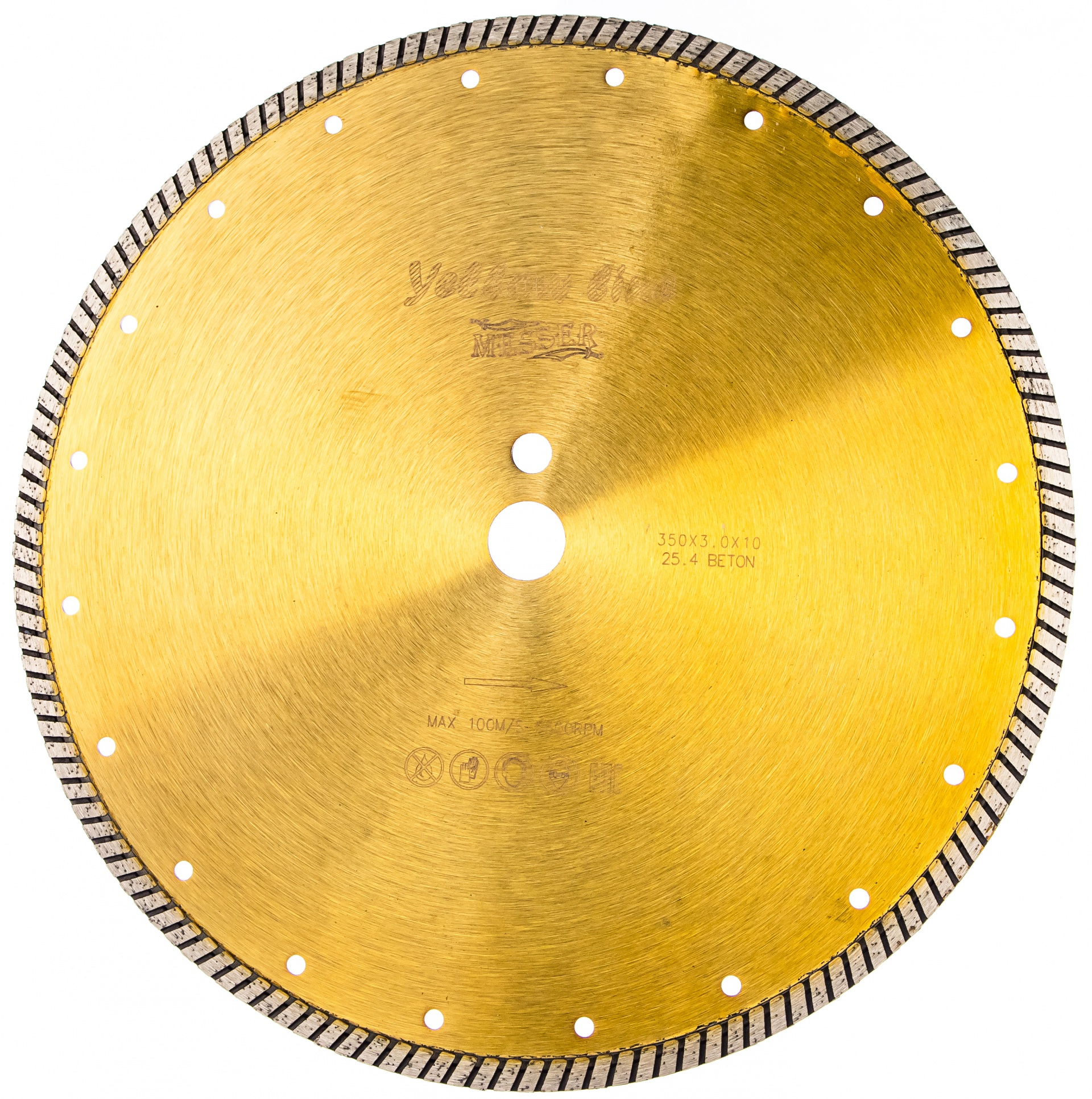 Диск алмазный турбо YL по бетону 350D-3.0T-10W-25.4 MESSER 01-36-350