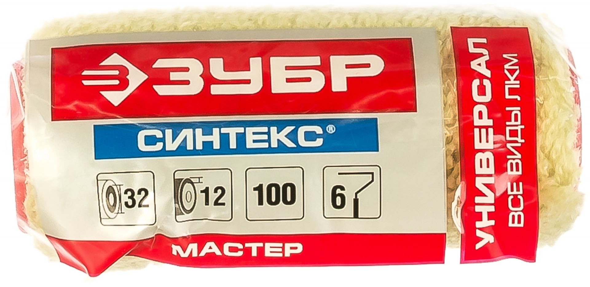 Миди-ролик "СИНТЕКС" малярный, для бюгеля 6 мм, 30х100 мм, ЗУБР Мастер