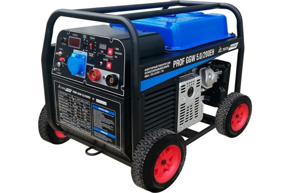 Бензиновый сварочный генератор ТСС PROF GGW 5.0/200EH MMA/TIG/Cellulose 027657